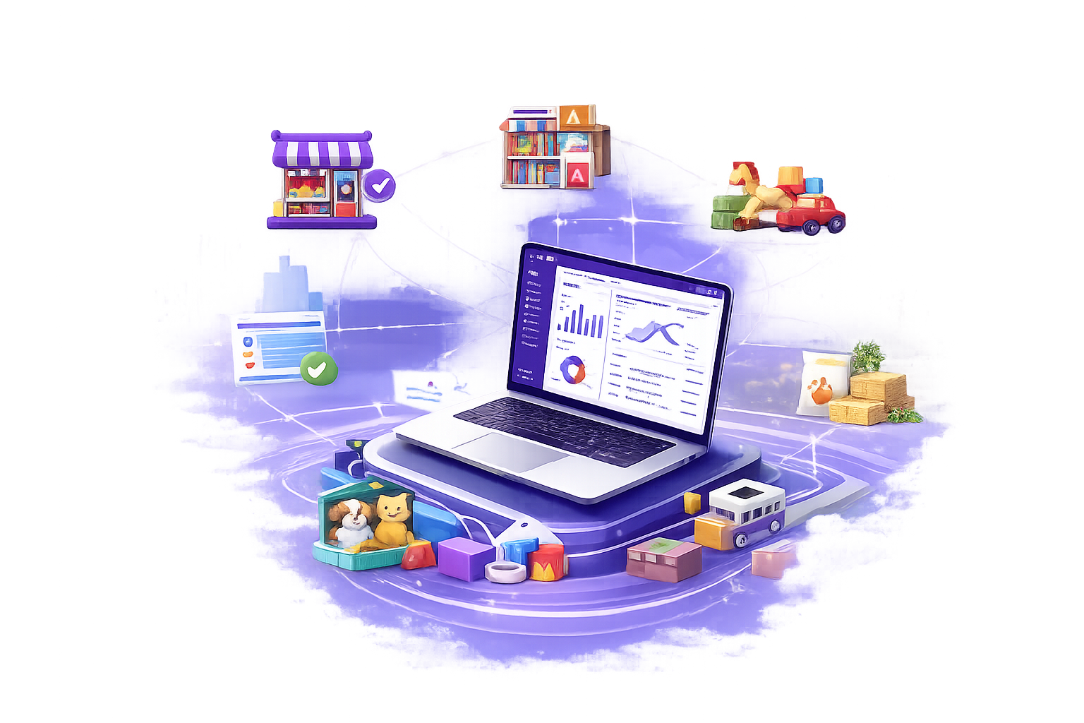 Ilustración de Tixa en múltiples rubros